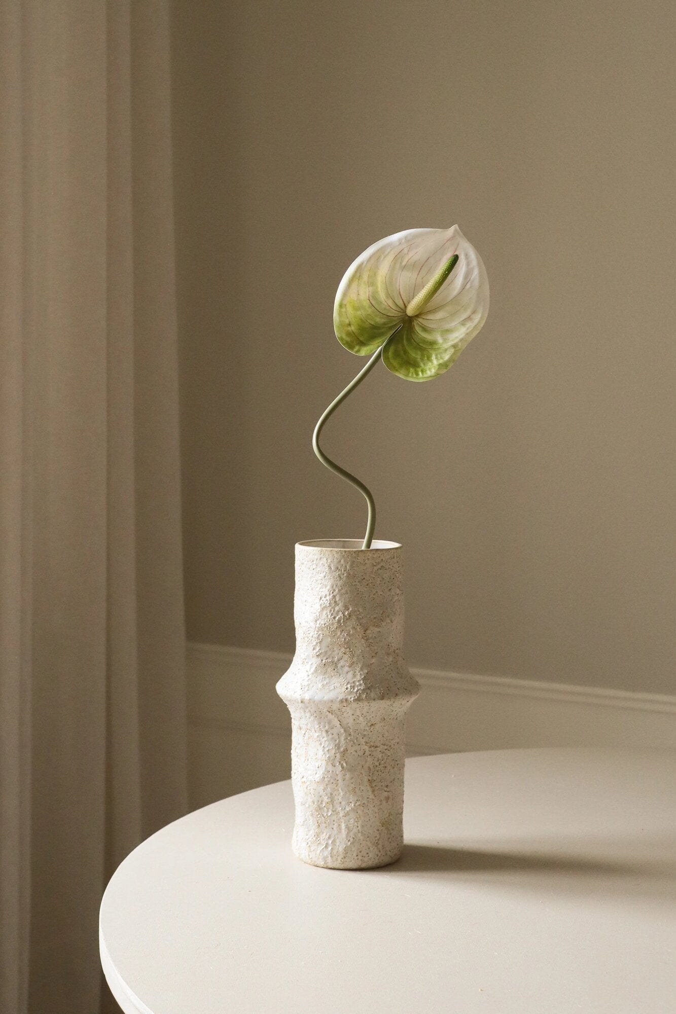 Kunstig Anthurium blomst - hvid